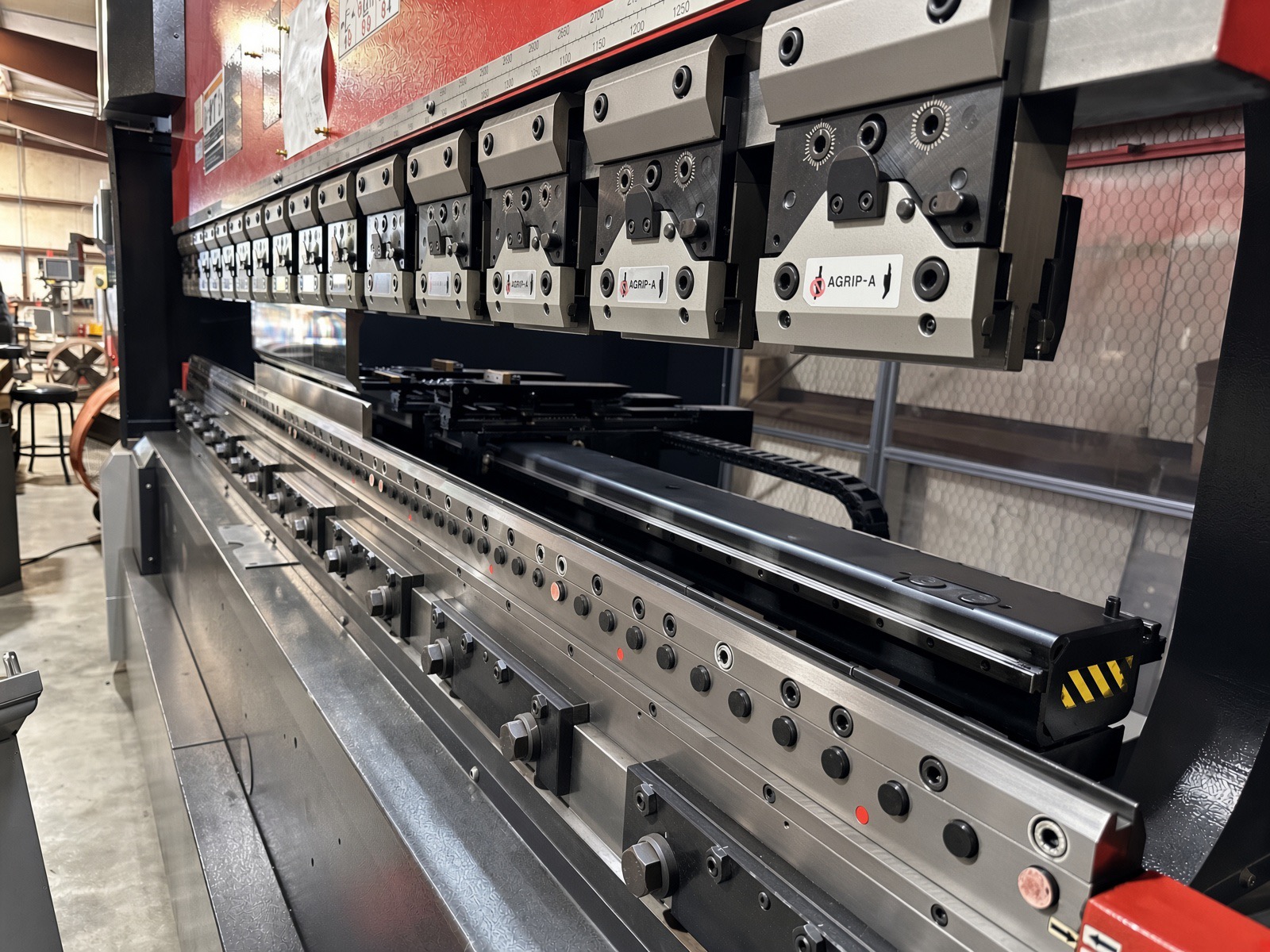 AMADA HG 2203 CNC press brake on the Top J Metal Works shop floor